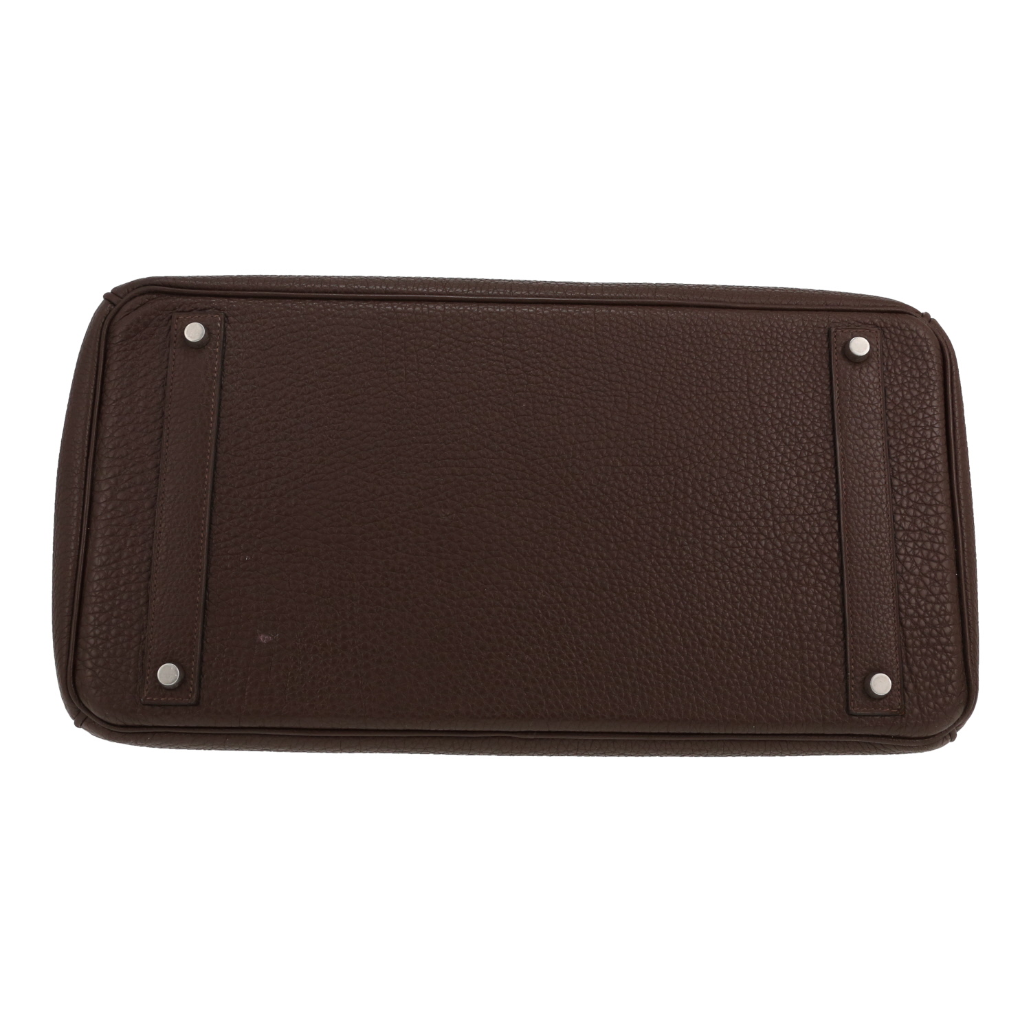 Bolso de mano Hermès  Birkin 40 cm en cuero togo marrón - Detail D1