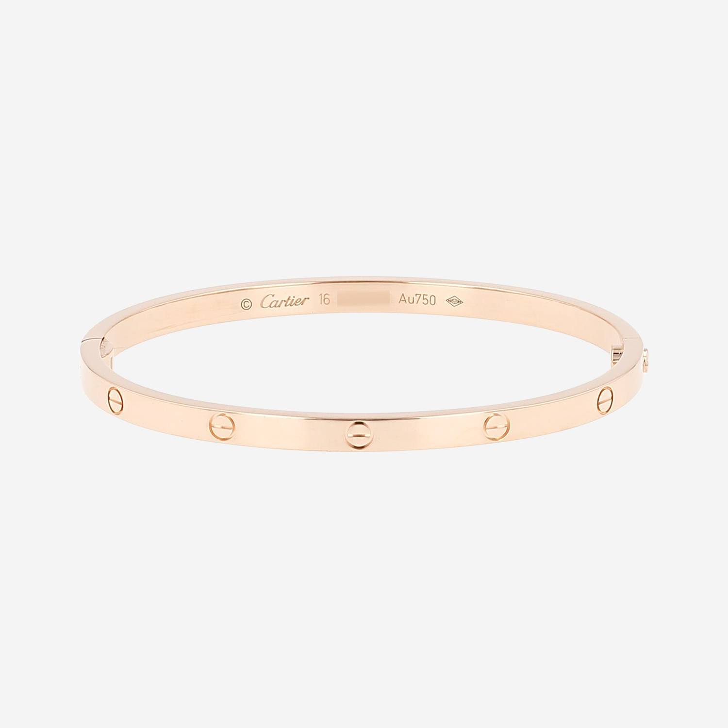 Cartier Love small model bracelet in pink gold, size 16