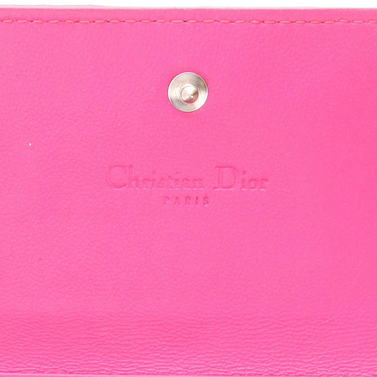 Borsa Dior  Wallet on Chain in pelle cannage rosa - Detail D2