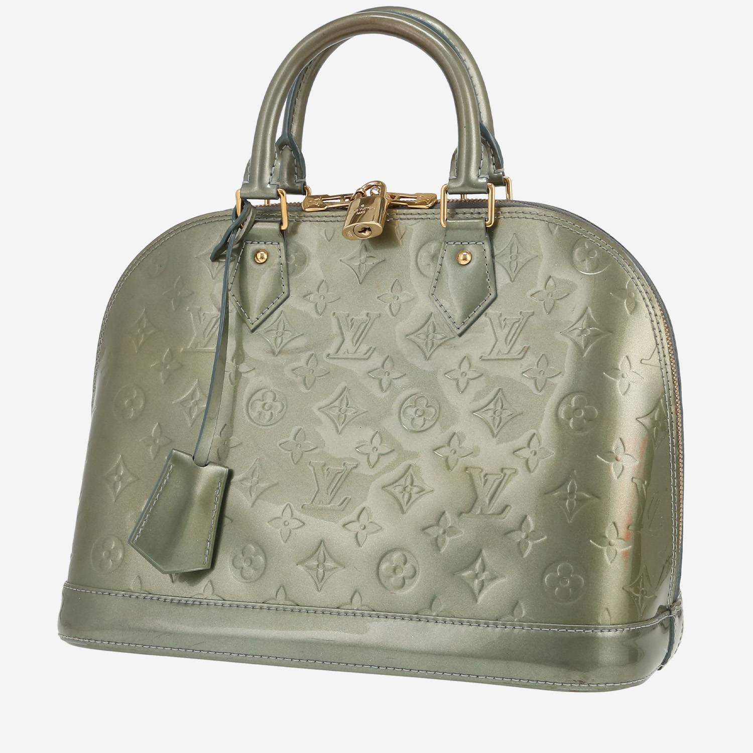 Louis Vuitton  Alma handbag  in green monogram patent leather Louis Vuitton  Alma handbag  in green monogram patent leather