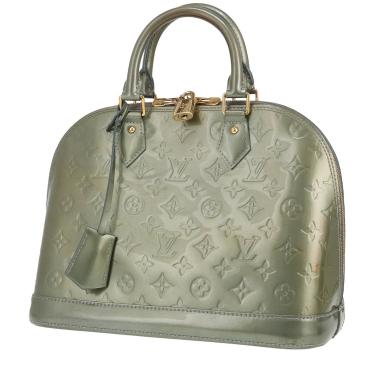 Sac à main Louis Vuitton  Alma en cuir verni monogram vert