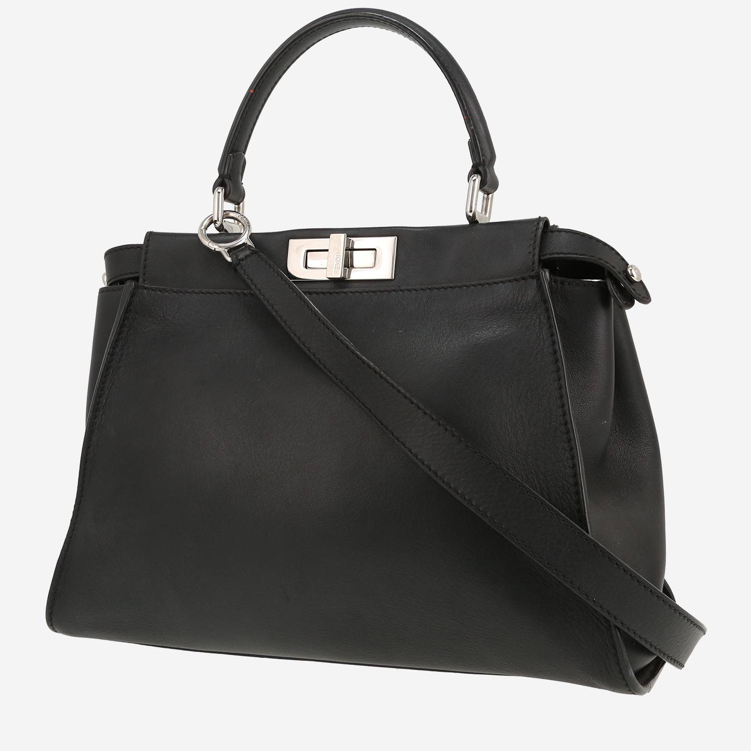 Bolso de mano Fendi  Peekaboo en cuero negro