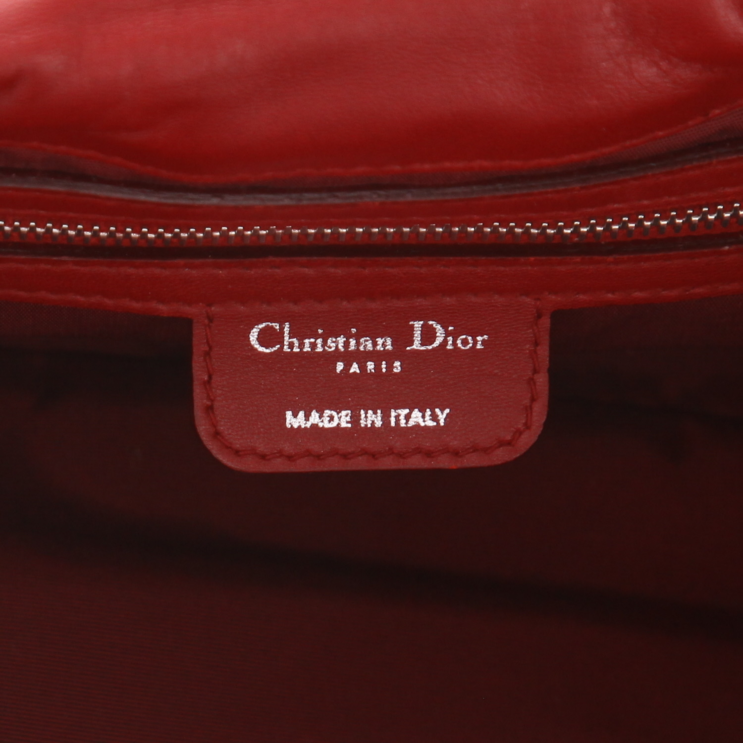 Dior Miss Dior handbag in red leather cannage - Detail D2