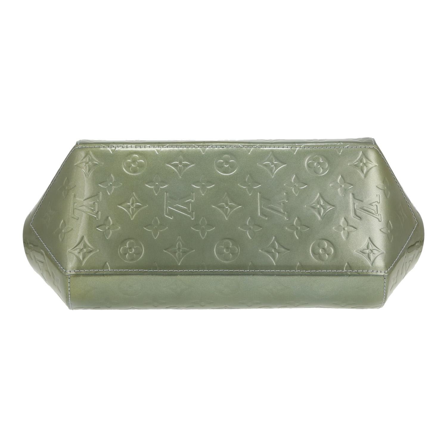 Bolso de mano Louis Vuitton  Sherwood en charol Monogram verde - Detail D1