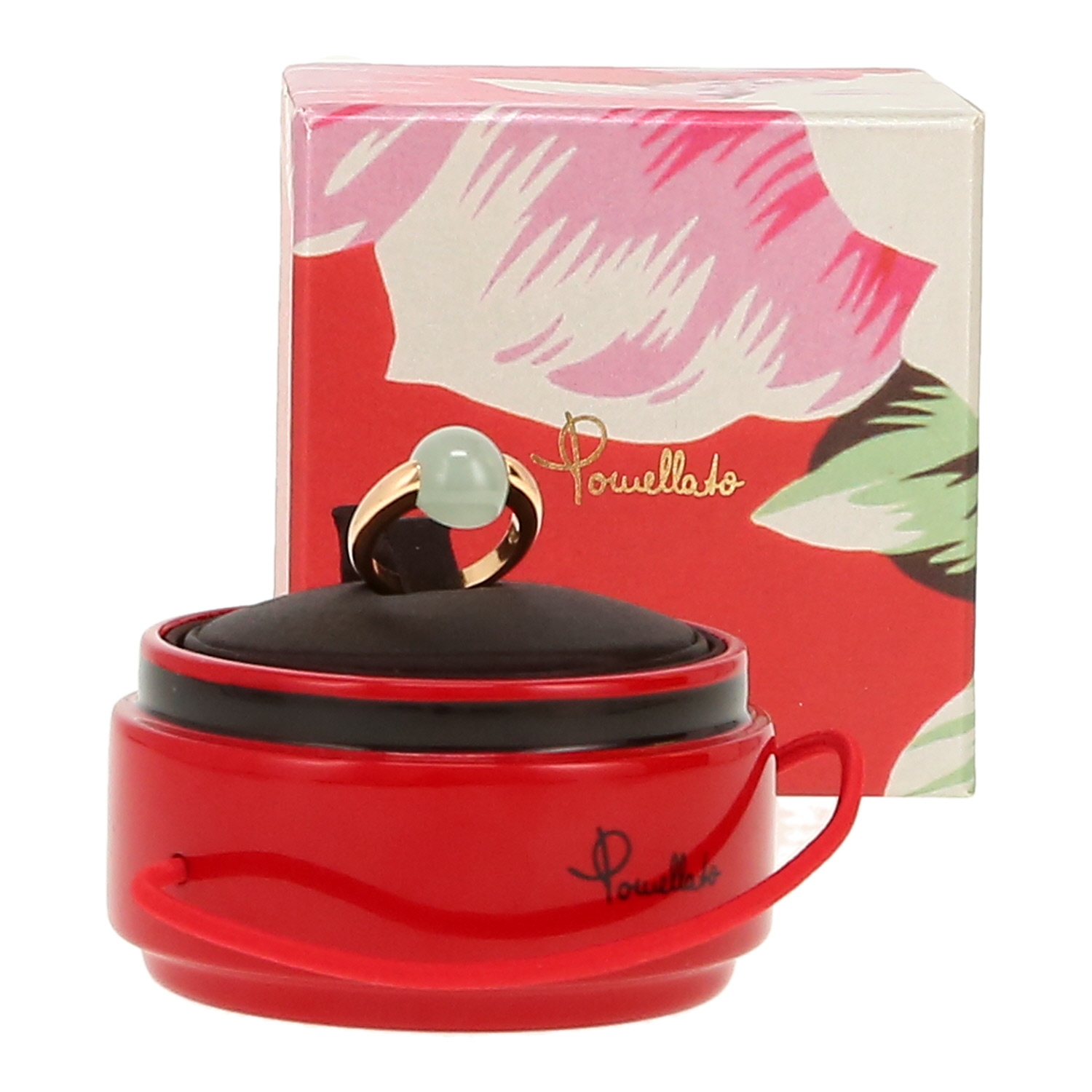 Sortija Pomellato Luna modelo pequeño de oro rosa y calcedonia - Detail D2