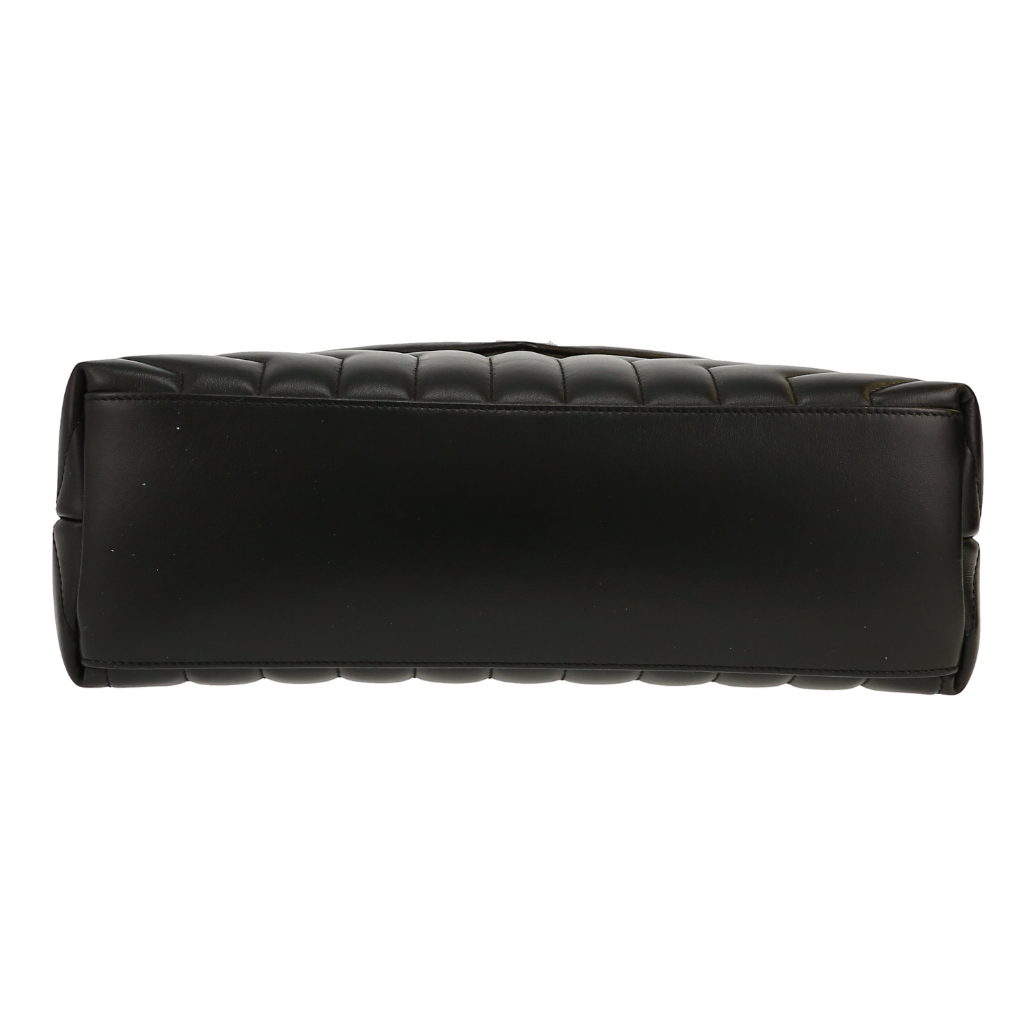 Bolso bandolera Saint Laurent  Loulou en cuero acolchado con motivos de espigas negro - Detail D1