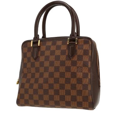 Louis Vuitton  Brera handbag  in ebene damier canvas  and brown leather