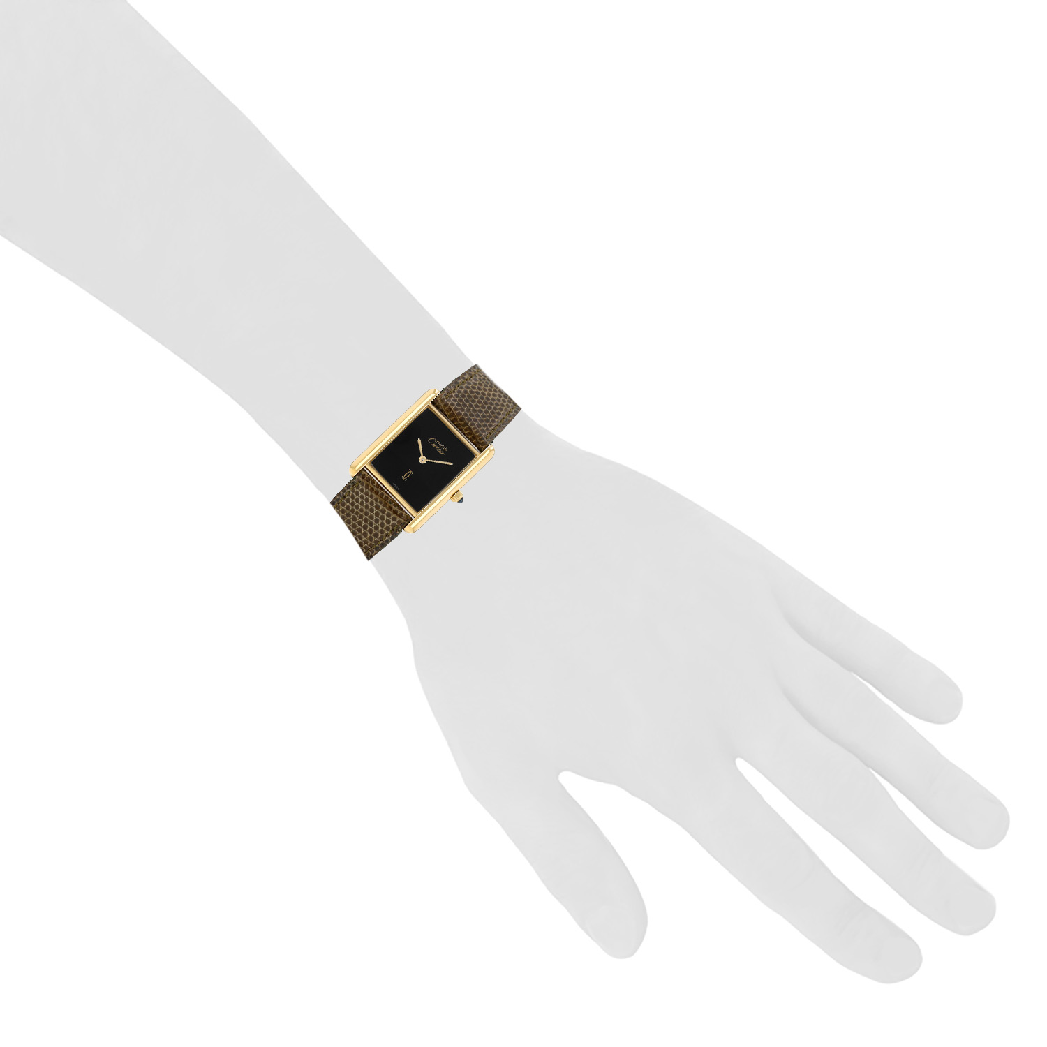 Cartier Tank Must  in vermeil Ref: Cartier - 681006  Circa 1990 - Detail D1