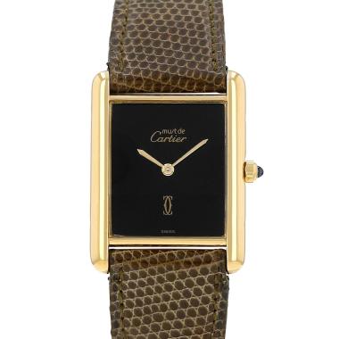 Reloj Cartier Tank Must de plata dorada Ref: Cartier - 681006  Circa 1990