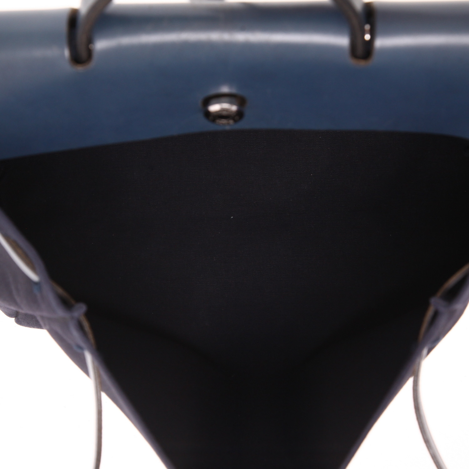 Borsa Hermès  Herbag in tela blu e pelle blu - Detail D3