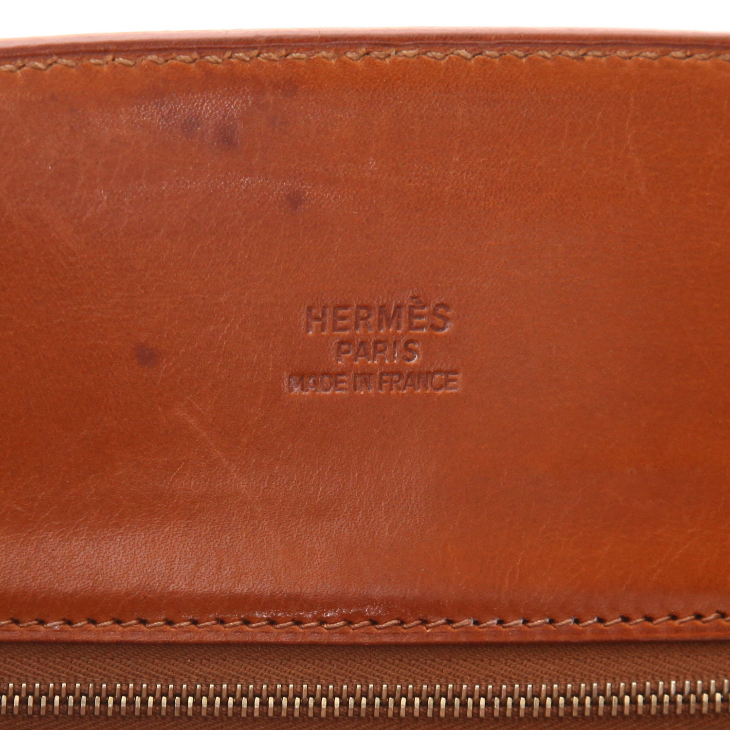 Borsa Hermès  White Bus in pelle Barenia terra di Siena bruciata - Detail D2