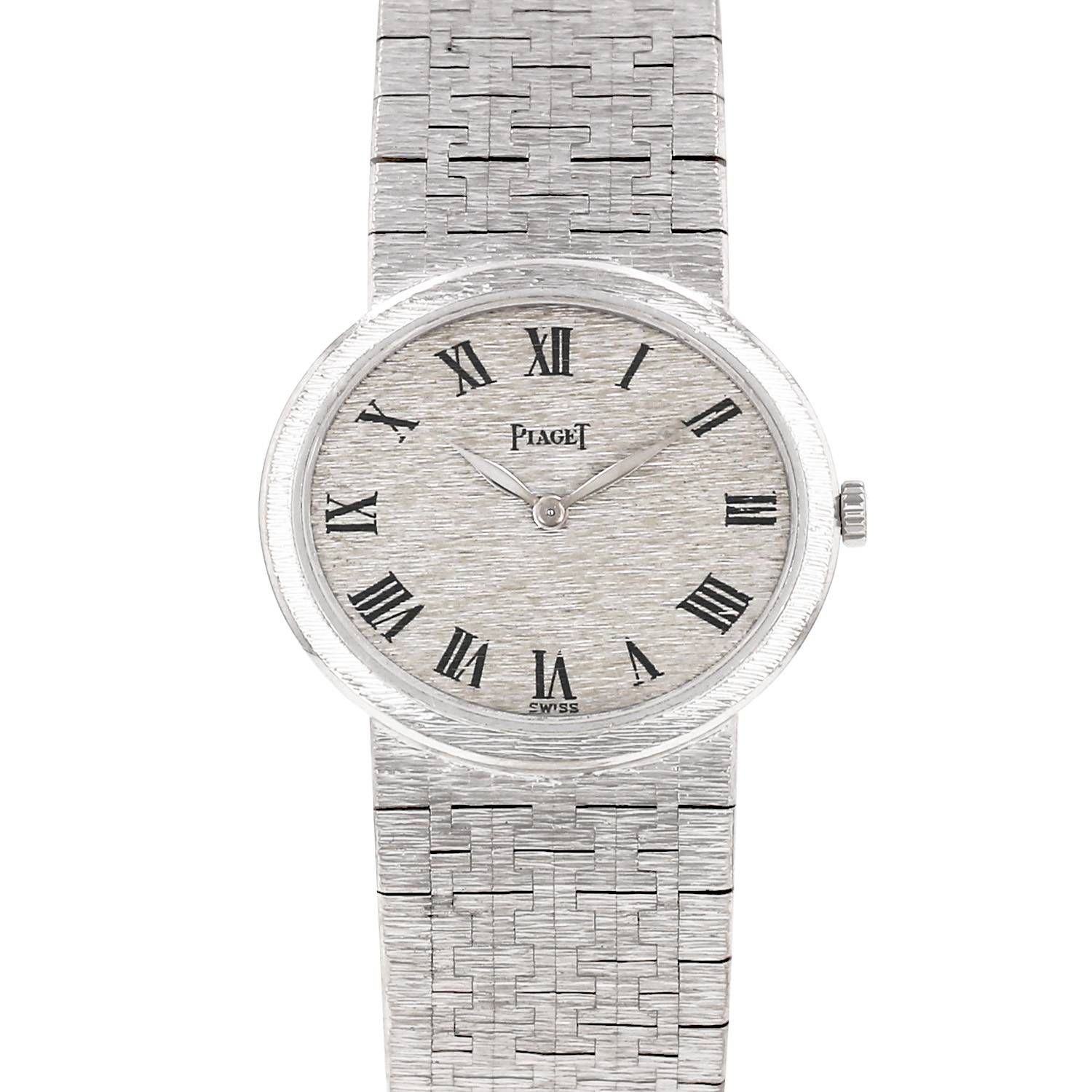 Montre Piaget Vintage en or gris Ref: Piaget - 9801 Vers 1970 Montre Piaget Vintage en or gris Ref: Piaget - 9801 Vers 1970