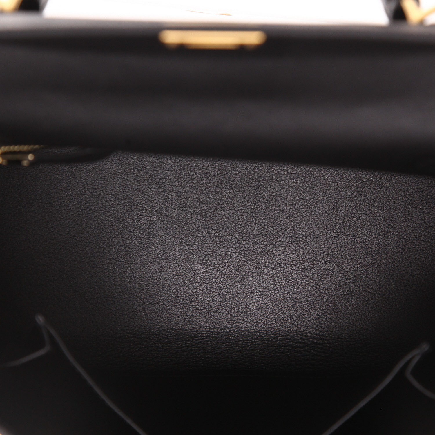 Sac à main Hermès  Kelly 25 cm en cuir Swift noir - Detail D3