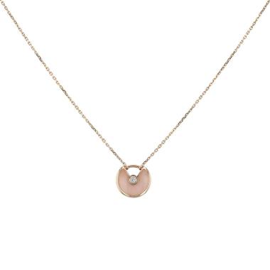 Cartier Amulette XS necklace in pink gold, diamond and opal