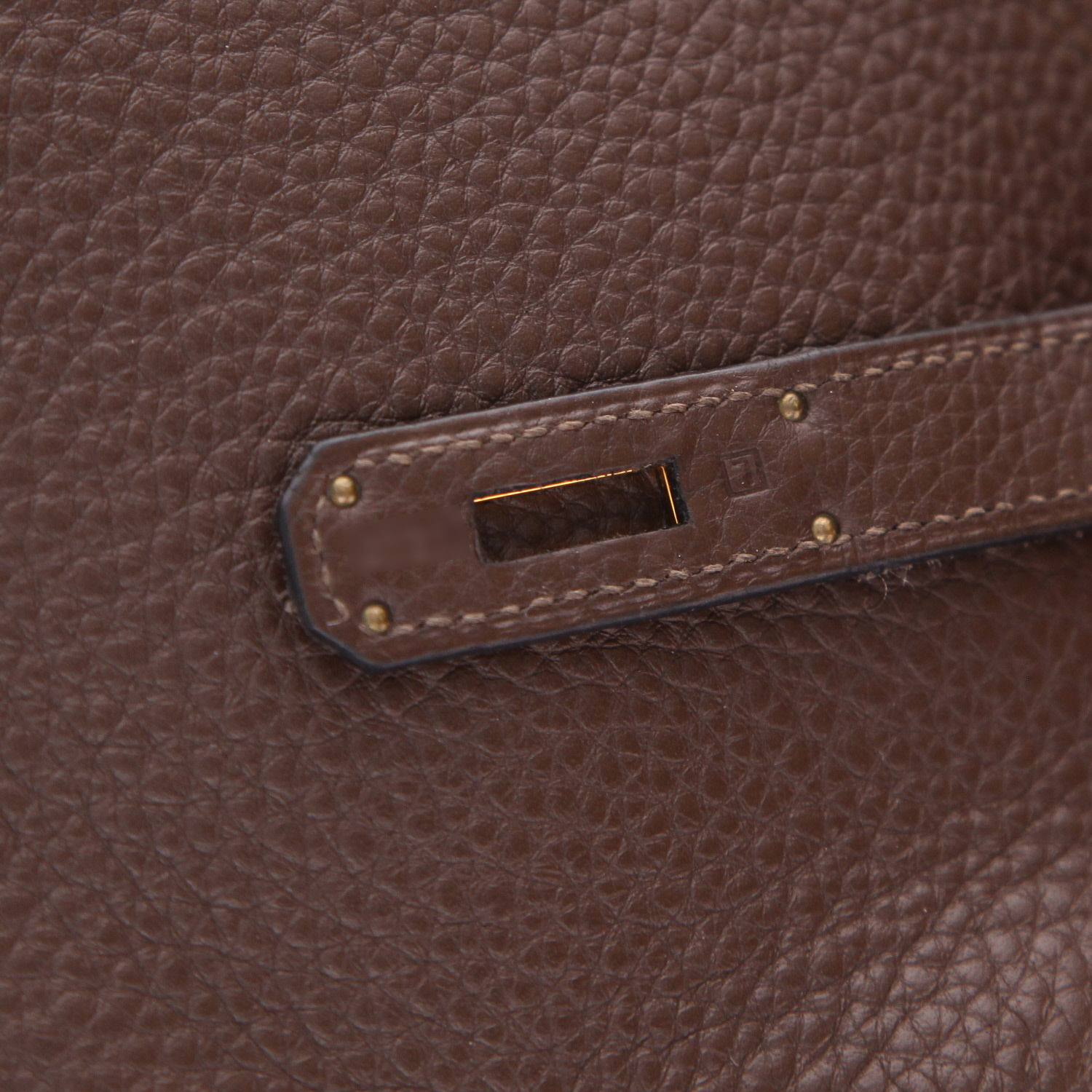 Borsa Hermès  Birkin 30 cm in pelle togo marrone - Detail D4