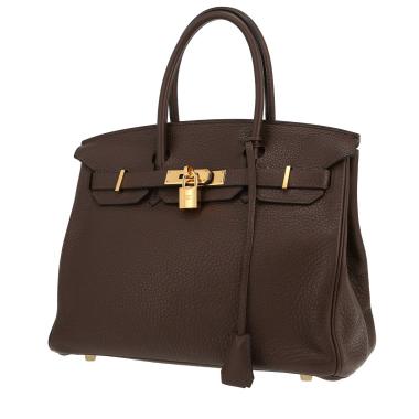 Bolso de mano Hermès  Birkin 30 cm en cuero togo marrón