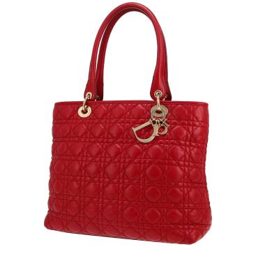 Sac à main Dior   en cuir cannage rouge