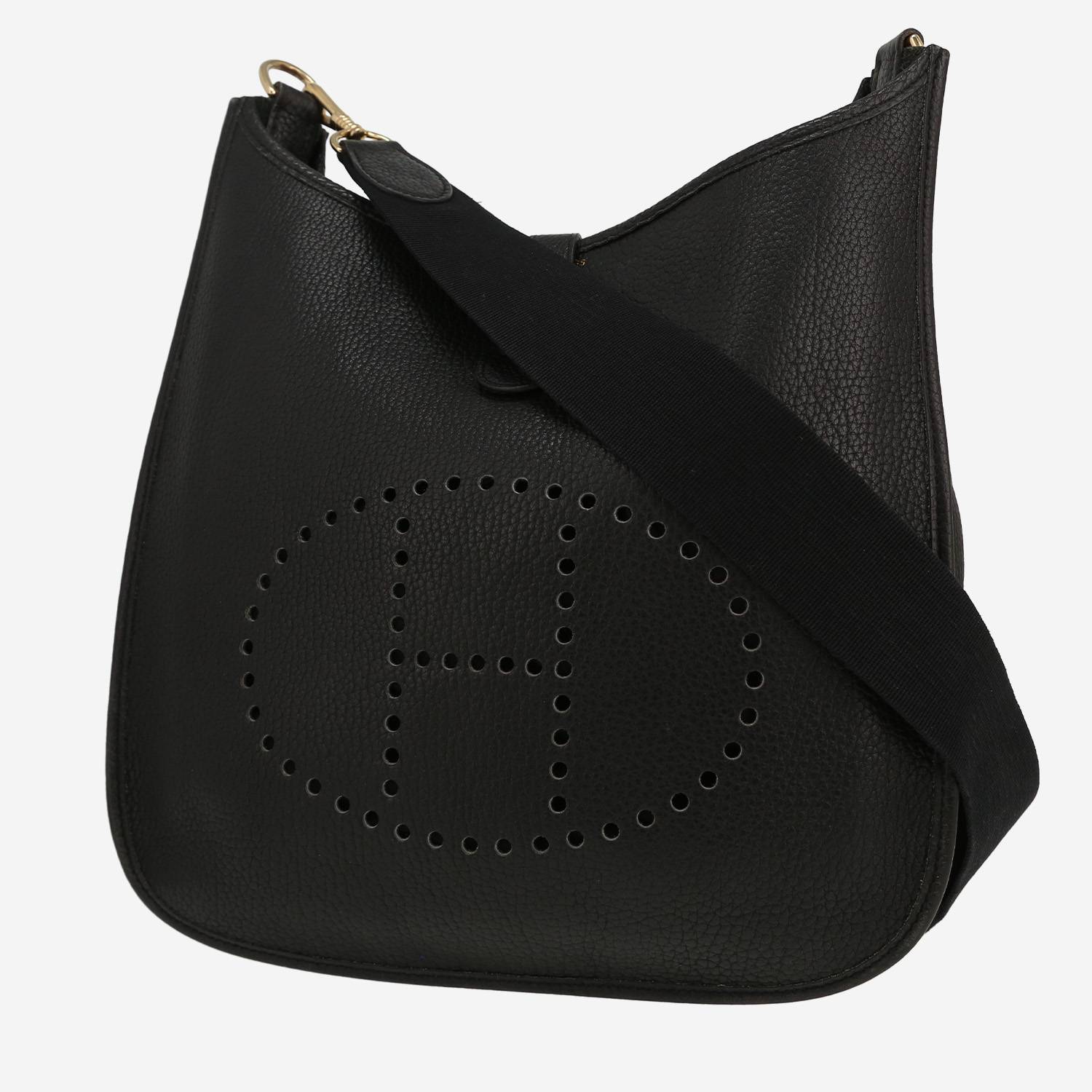 Bolso bandolera Hermès  Evelyne en cuero taurillon clémence negro