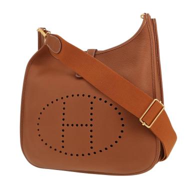 Hermès  Evelyne 29 cm shoulder bag  in gold togo leather
