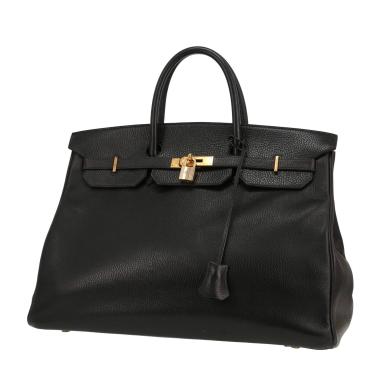 Sac à main Hermès  Birkin 40 cm en cuir Ardenne noir