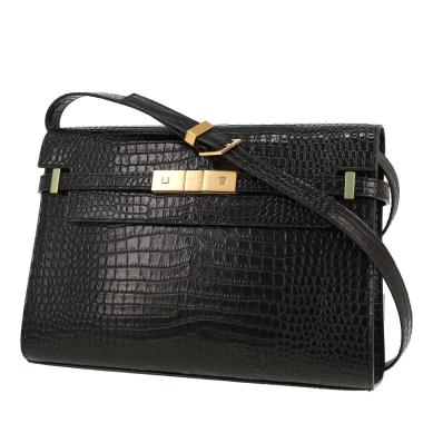 Saint Laurent  Manhattan handbag  in black leather