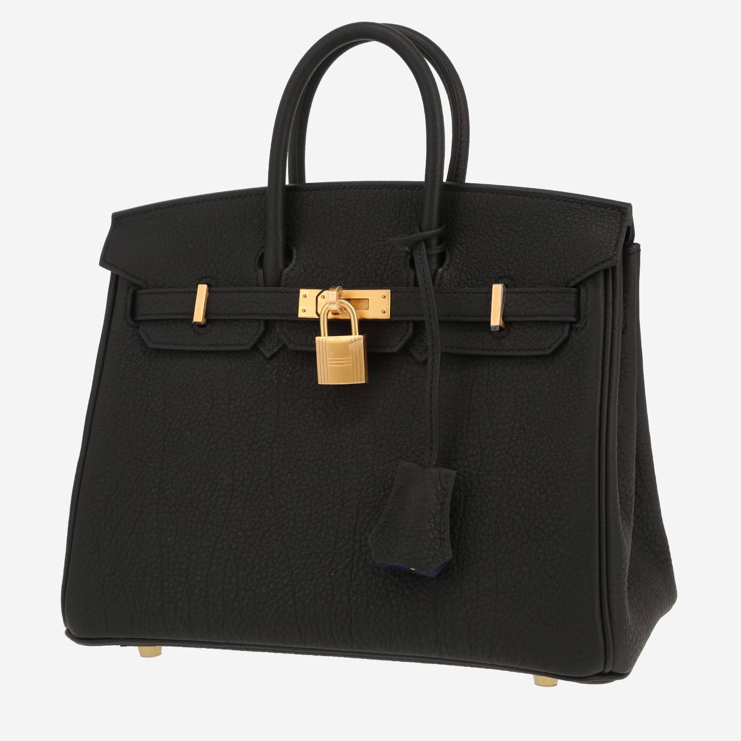 Borsa Hermès  Birkin 25 cm in pelle togo nera