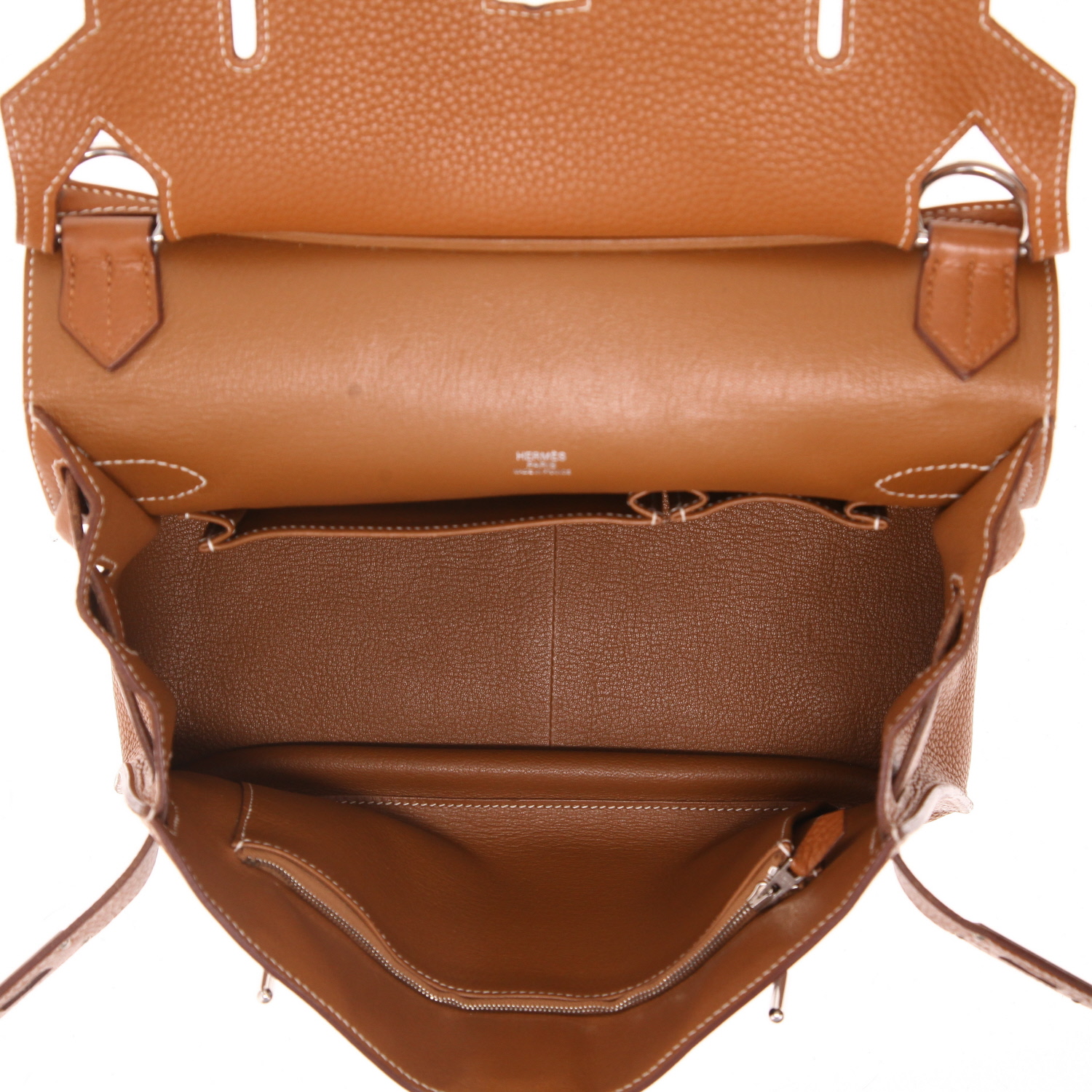 Hermès  Jypsiere 31 cm shoulder bag  in gold togo leather - Detail D3