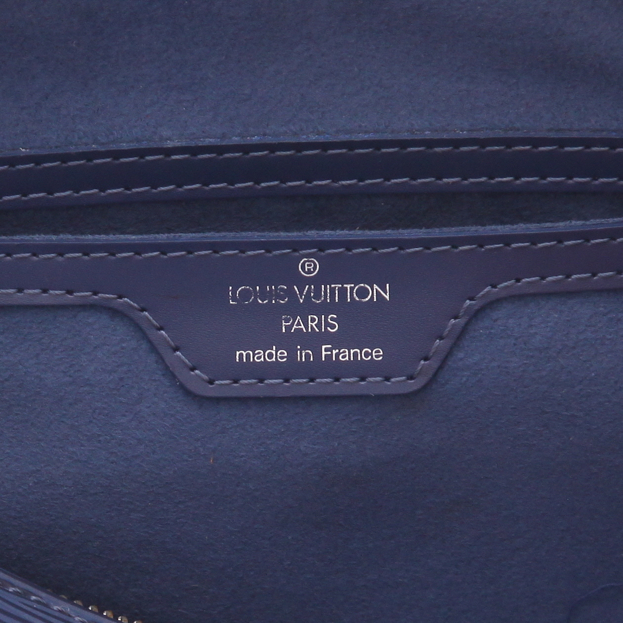 Louis Vuitton  Jasmin handbag  in blue epi leather - Detail D2
