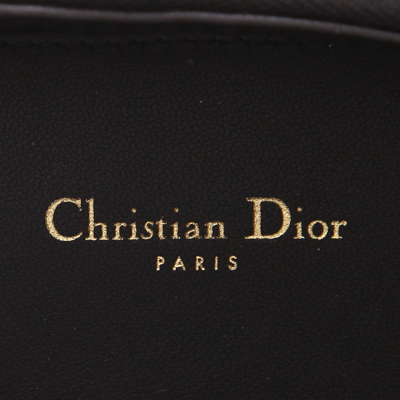 Dior  Ovale CD shoulder bag  in black and white canvas  and black leather - Detail D2