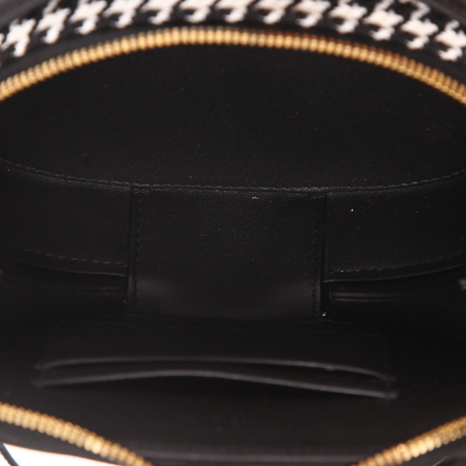 Borsa a tracolla Dior  Ovale CD in tela nera e bianca e pelle nera - Detail D3