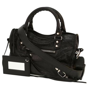 Balenciaga  City shoulder bag  in black leather