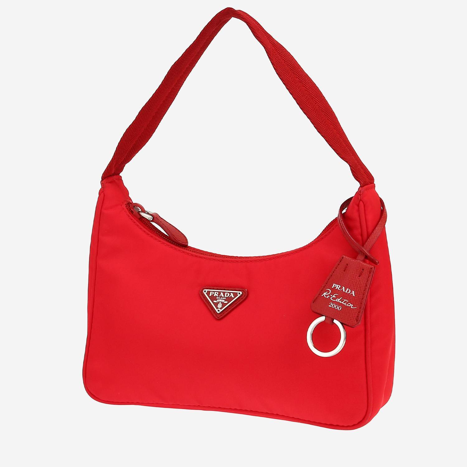 Bolso de mano Prada  Re-nylon en lona roja
