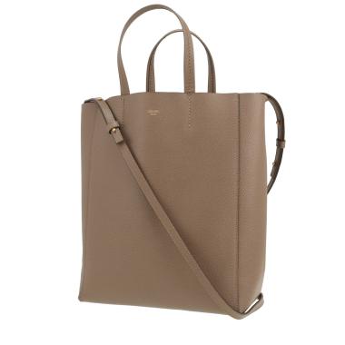 Borsa a tracolla Celine  Vertical in pelle martellata color talpa