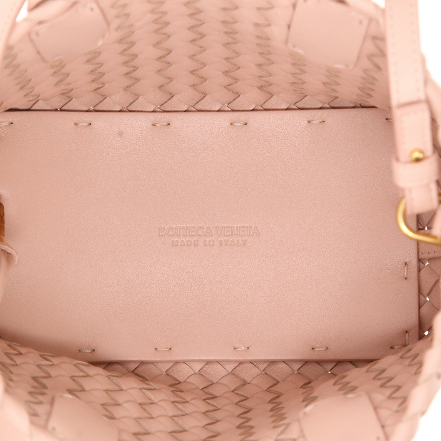 Bolso bandolera de Bottega Veneta, modelo Cabat mini, de piel intrecciato rosa - Detail D3