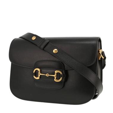 Gucci  1955 Horsebit shoulder bag  in black leather