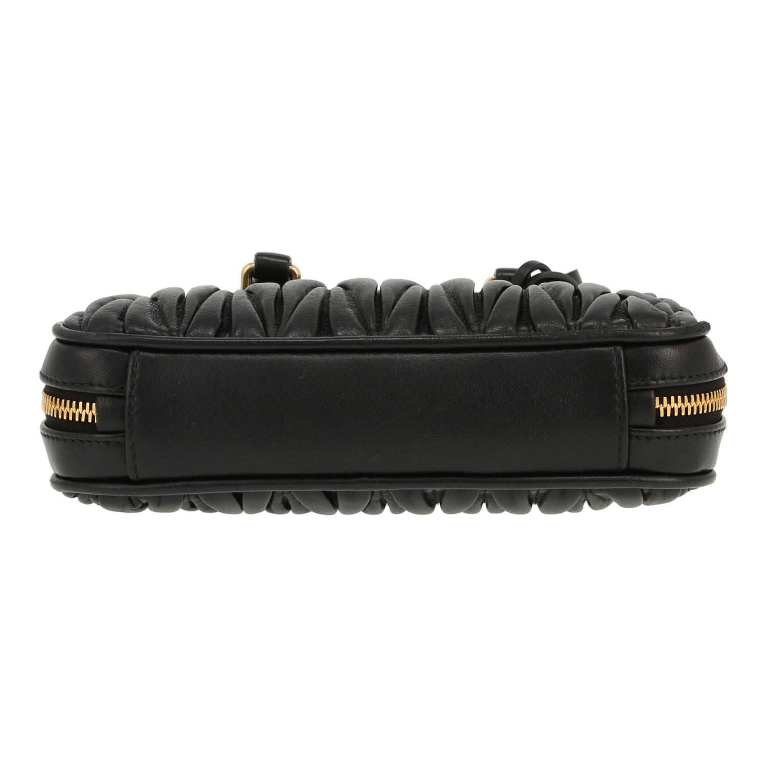 Sac bandoulière Miu Miu  Arcadie en cuir matelassé noir - Detail D1
