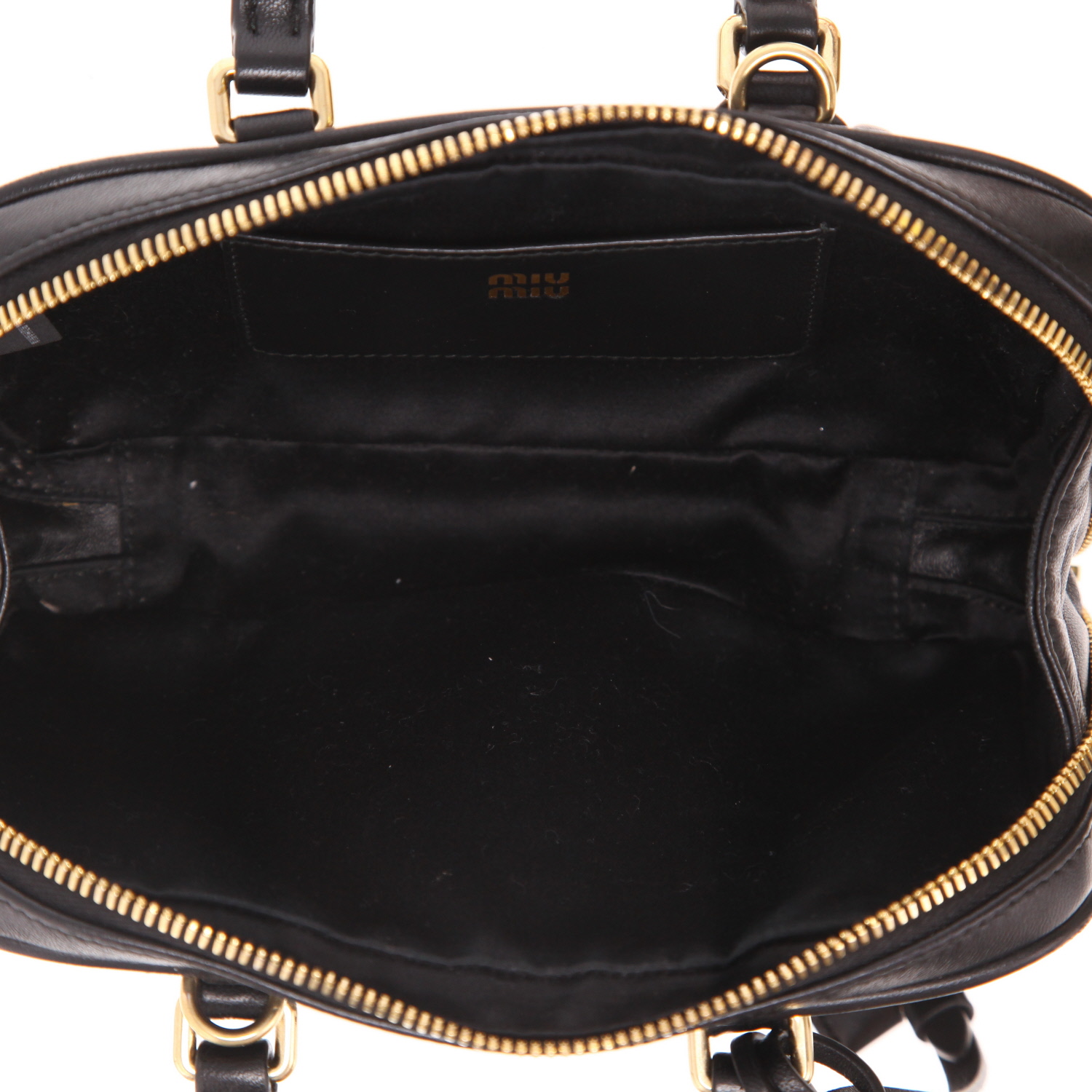 Sac bandoulière Miu Miu  Arcadie en cuir matelassé noir - Detail D3