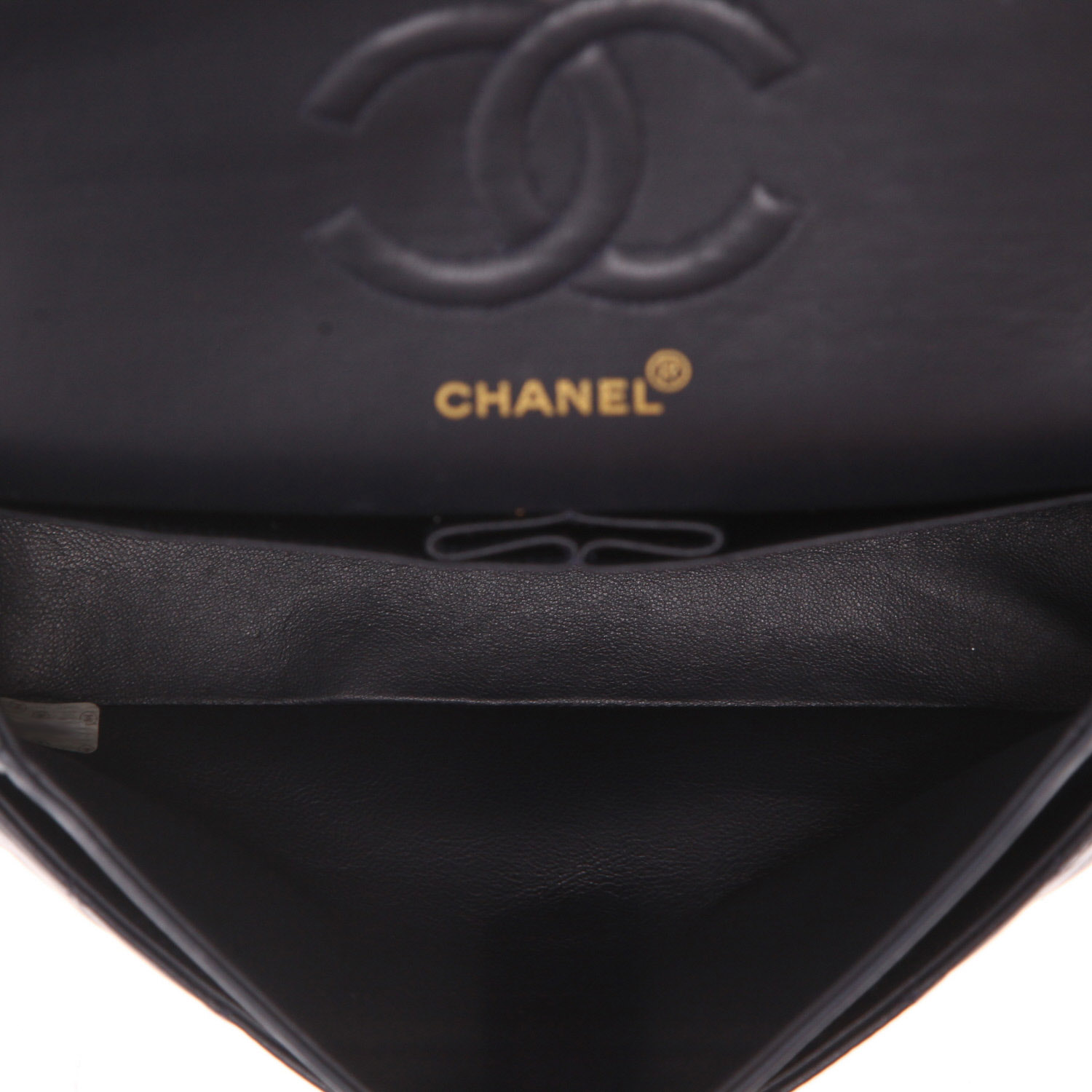 Sac à main Chanel  Timeless Classic en cuir matelassé bleu-marine - Detail D3