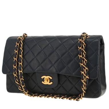 Bolso de mano Chanel  Timeless Classic en cuero acolchado azul marino