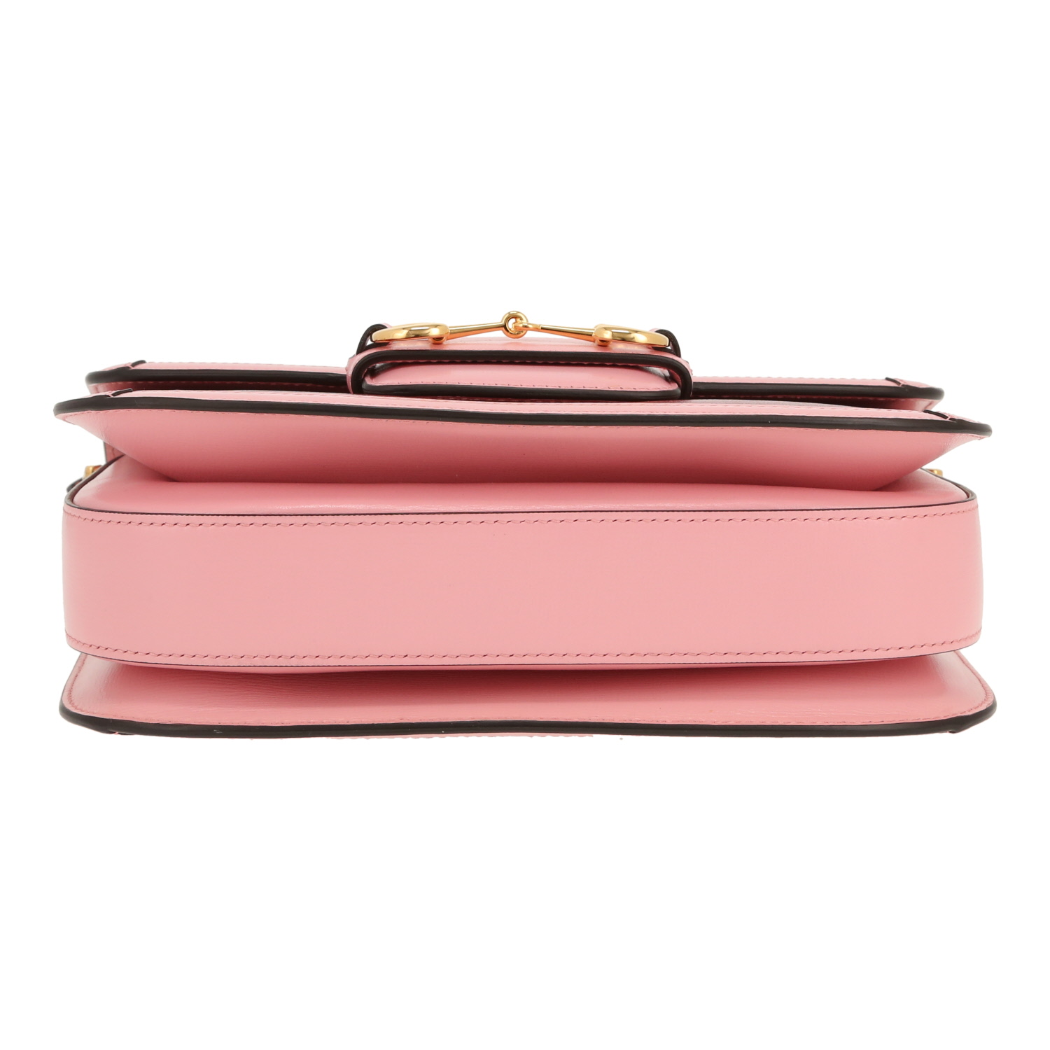 Gucci  1955 Horsebit shoulder bag  in pink and red leather - Detail D1