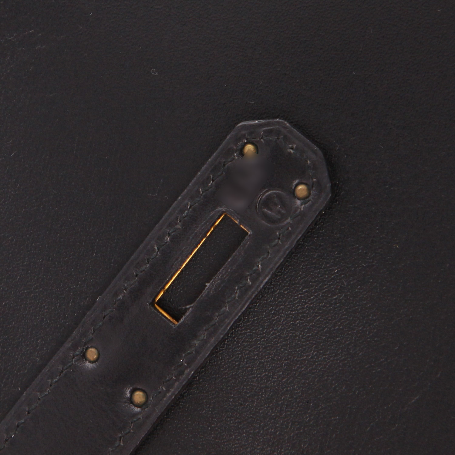 Bolso de mano Hermès  Kelly 32 cm en cuero box negro - Detail D4