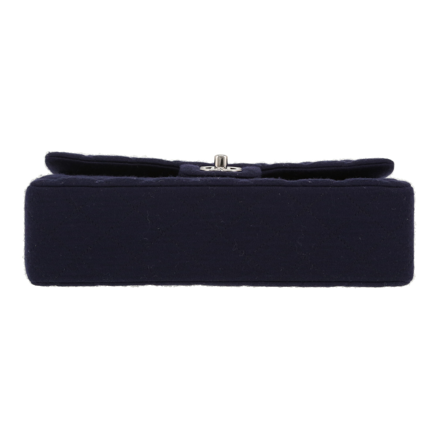 Borsa Chanel  Timeless Classic in jersey blu marino - Detail D1