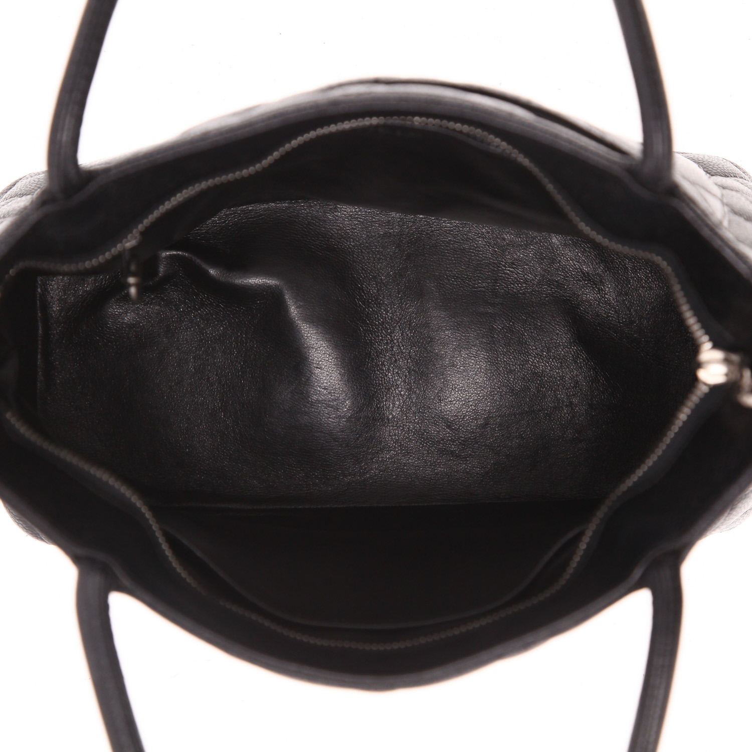 Borsa Chanel  Medaglione in pelle martellata nera - Detail D3