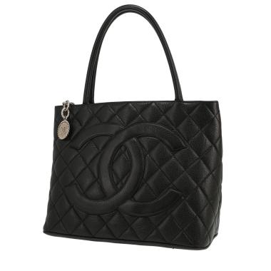 Borsa Chanel  Medaglione in pelle martellata nera
