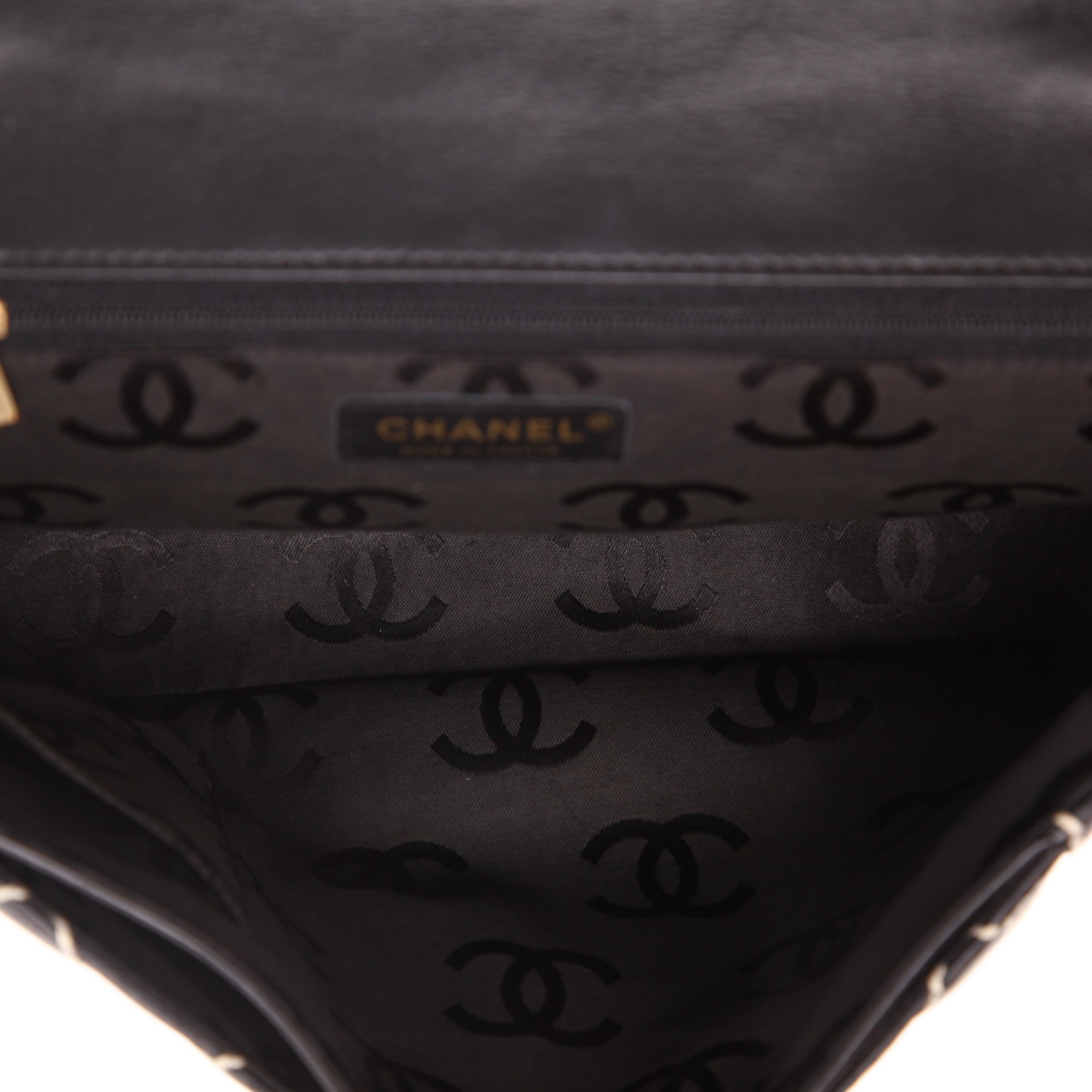 Borsa Chanel vintage in pelle trapuntata nera - Detail D3