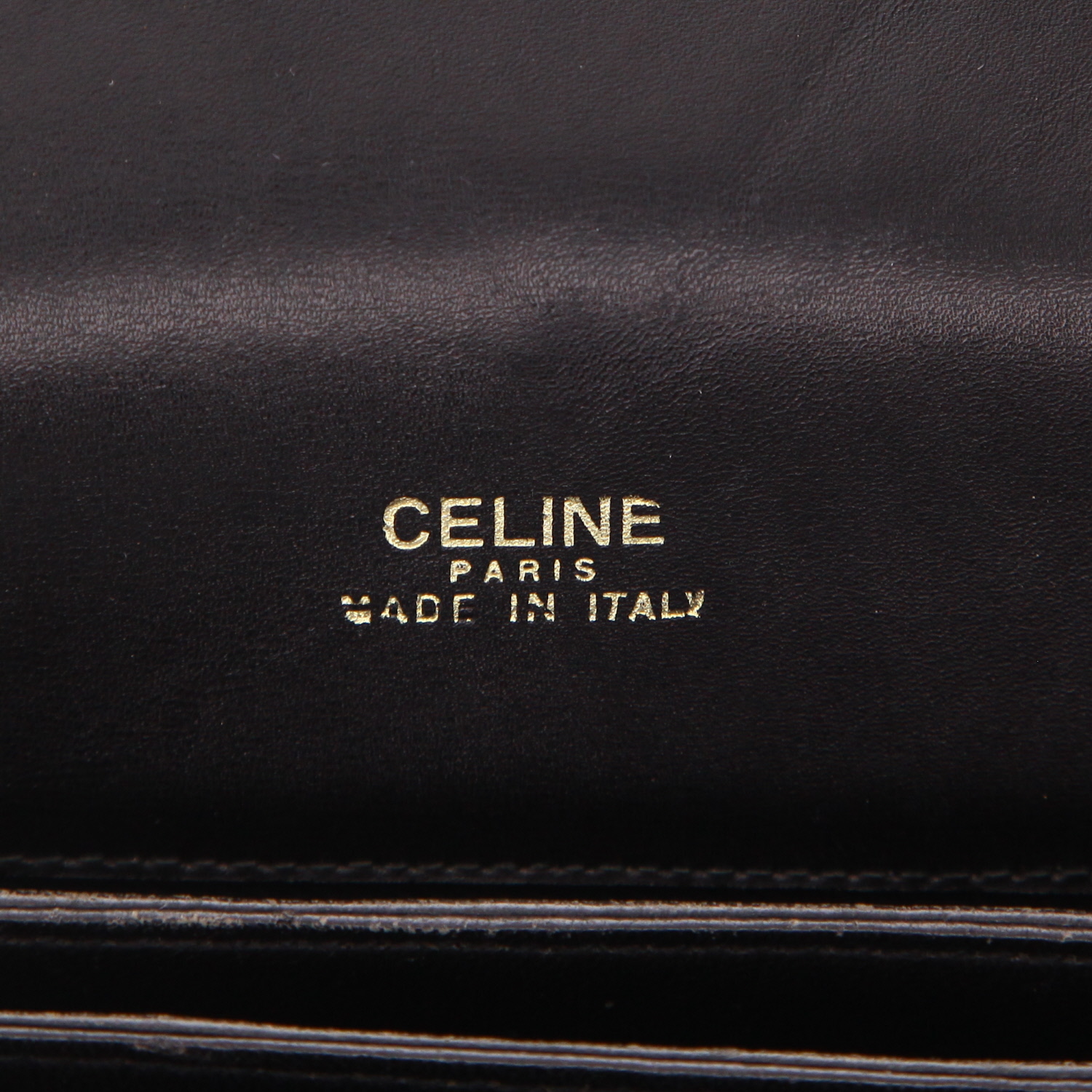Sac à main Celine  Vintage en cuir noir - Detail D2