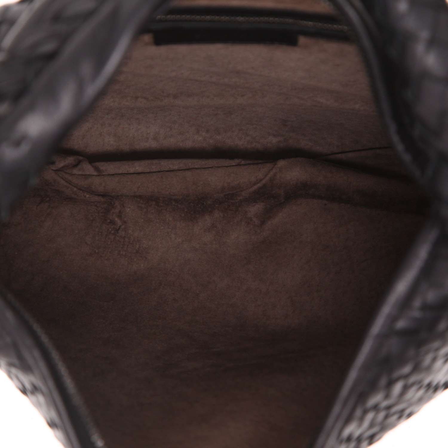 Bolso «Veneta» de Bottega Veneta, de piel «intrecciato» noire - Detail D3