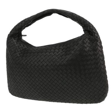 Sac à main Bottega Veneta  Veneta en cuir intrecciato noir