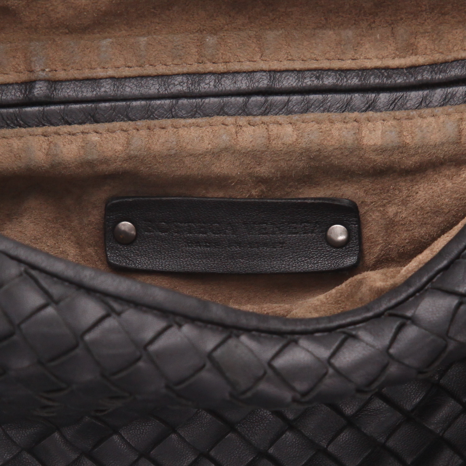 Borsa Bottega Veneta  Veneta in pelle intrecciata nera - Detail D2