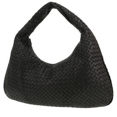 Sac à main Bottega Veneta  Veneta en cuir intrecciato noir